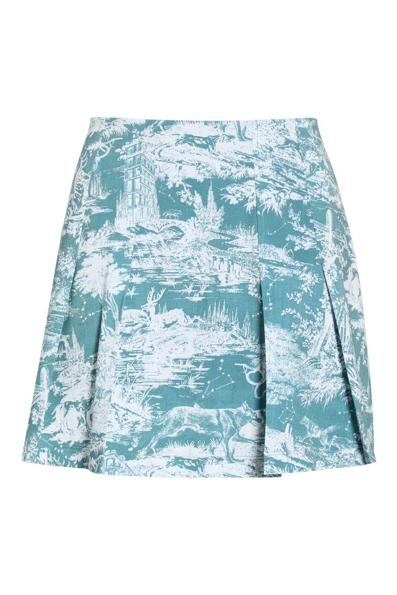 Huntress Toile Miniskirt, Alternate, color, MARSH