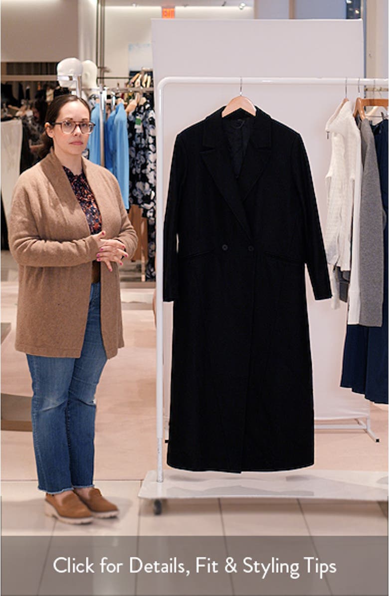 Nellie Double Breasted Wool Blend Coat, sales video thumbnail