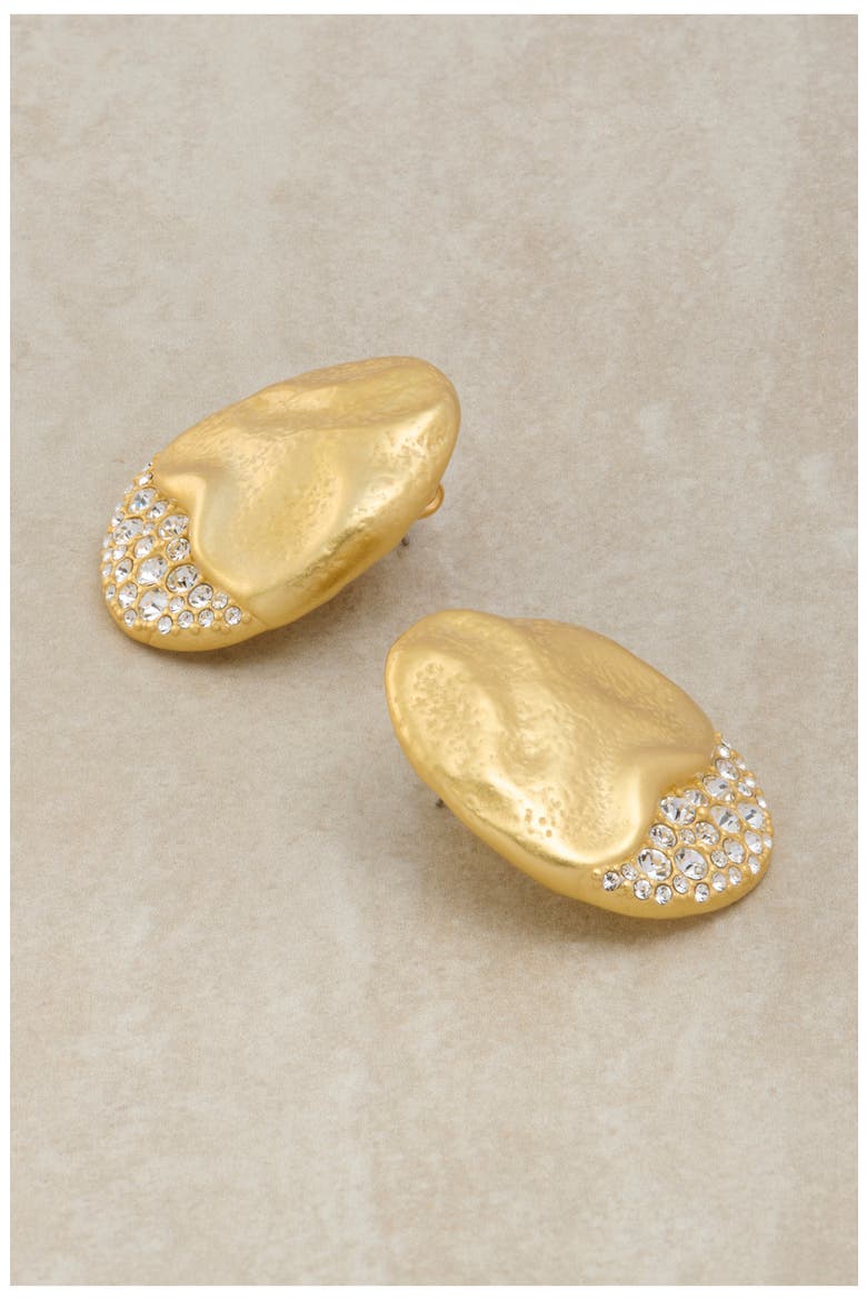 Francesca Crystal Frost Stud Earrings, Alternate, color, GOLD TONE CLEAR CRYSTAL