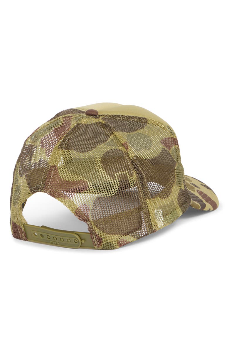 ONE OF THESE DAYS Lost Highway Trucker Hat, Alternate, color, Light Green Camo
