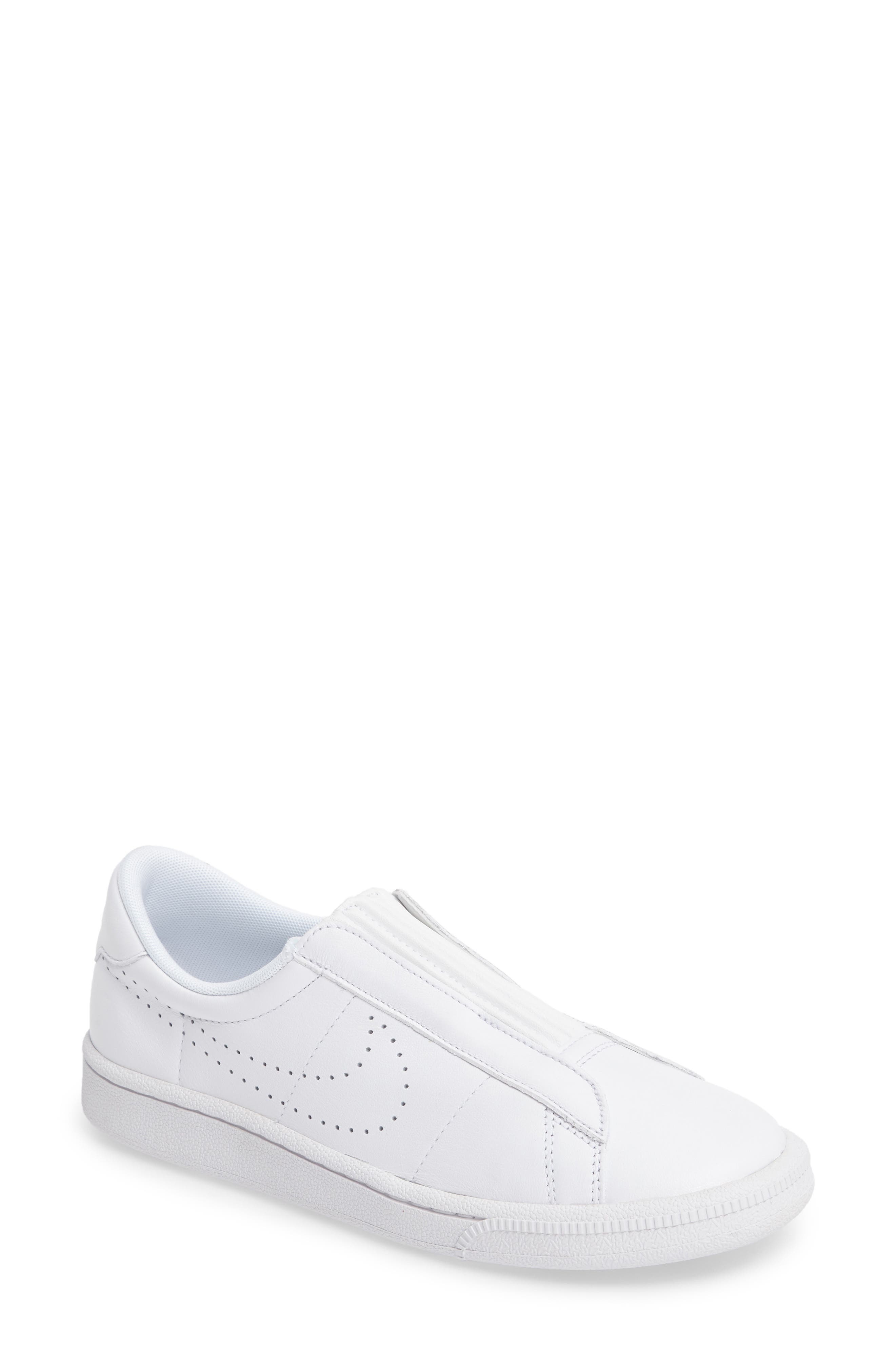 Classic EZ Slip-On Tennis Shoe, Main, color, WHITE/ WHITE/ BLACK