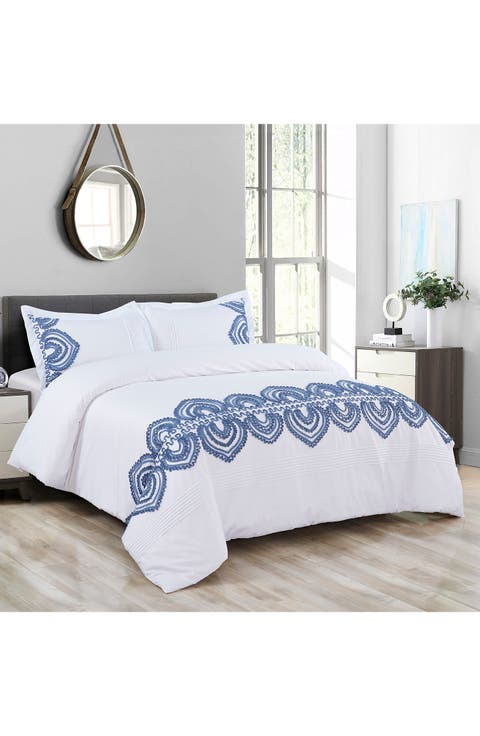 Padma Embroidered Duvet 3-Piece Set