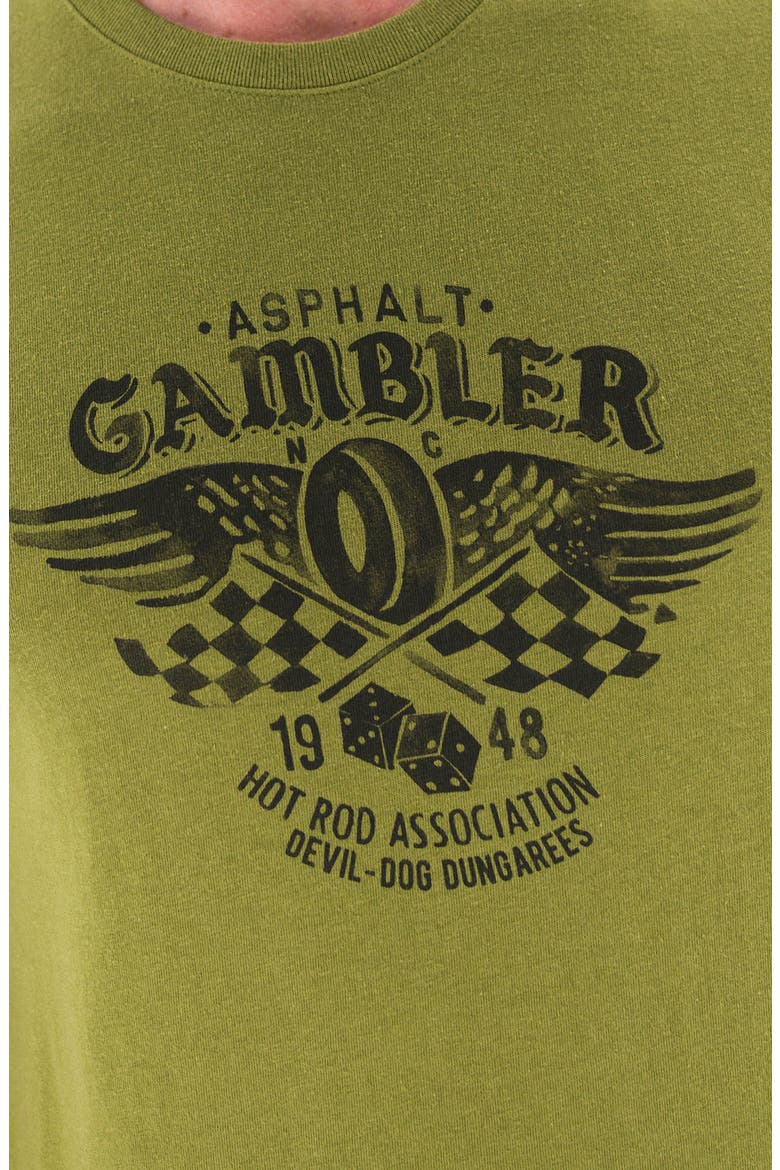 Gambler Graphic T-Shirt, Alternate, color, GREEN