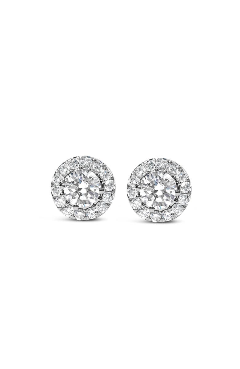 Haus of Brilliance 14K White Gold 3.0 Cttw Lab-Grown Diamond Hidden Halo Stud Earrings, Main, color, White
