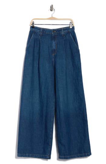 Twp Greene St. Wide Leg Linen Blend Pants In Blue