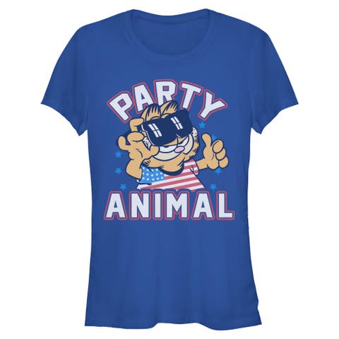 Junior's Cat Party Animal Short Sleeve Graphic T-Shirt