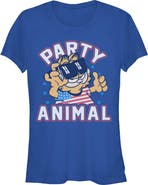 Garfield Junior's Cat Party Animal Short Sleeve Graphic T-Shirt