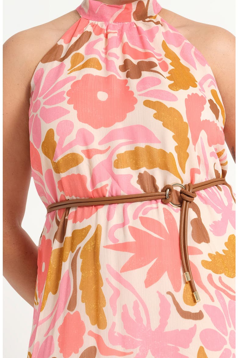 Luciana Floral Fit & Flare Midi Dress, Alternate, color, SEPIA FLORALS