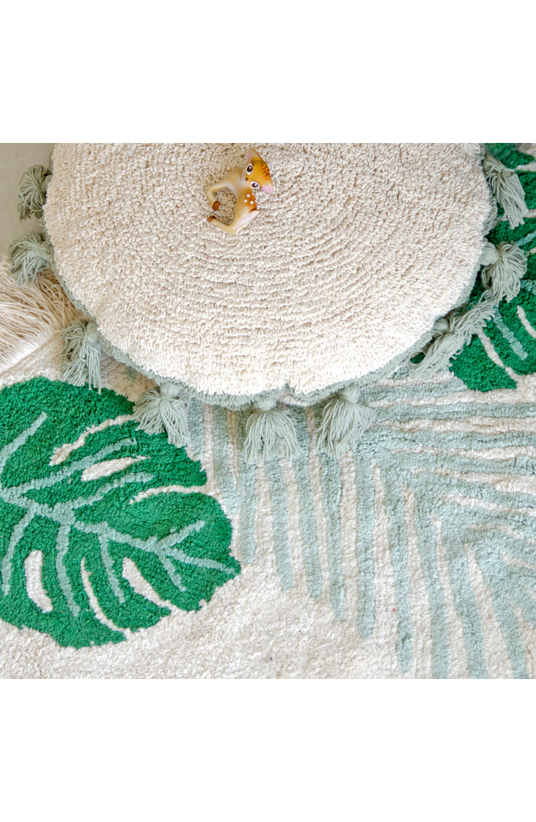 Lorena Canals Washable Rug Tropical Green, Alternate, color, Natural, Green, Medium Green