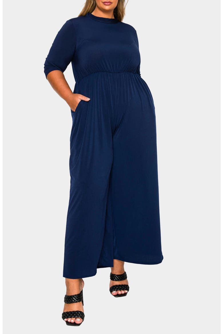 Summer Wide Leg Jumpsuit, Main, color, NAVY