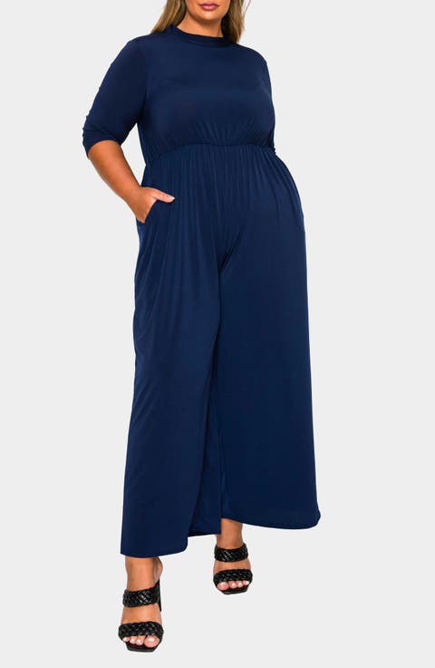 Summer Wide Leg Jumpsuit (Plus)