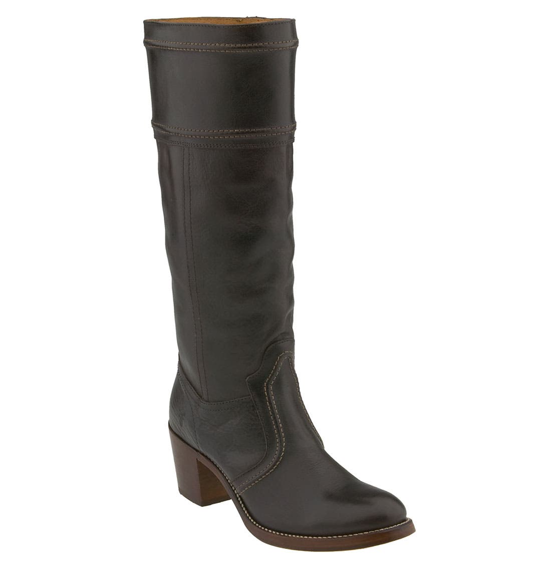 'Jane 14' Tall Pull-On Boot, Main, color, DARK BROWN