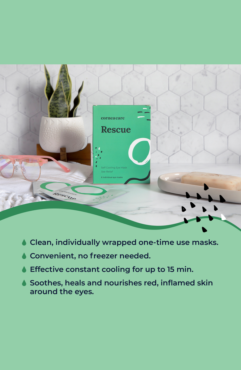 Cornea Care Rescue Self Cooling Hydrogel Compresses, Alternate, color,