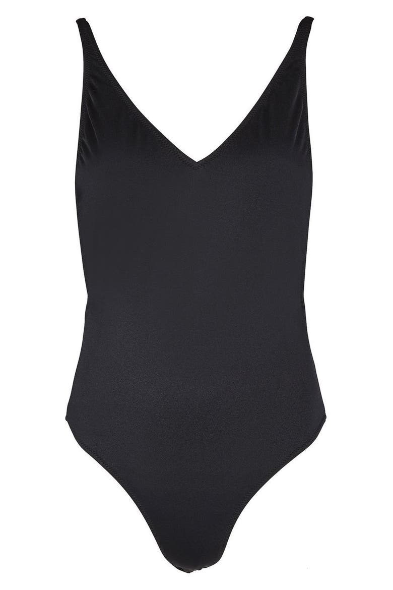 Pamela One-Piece Swimsuit, Alternate, color, BLACK