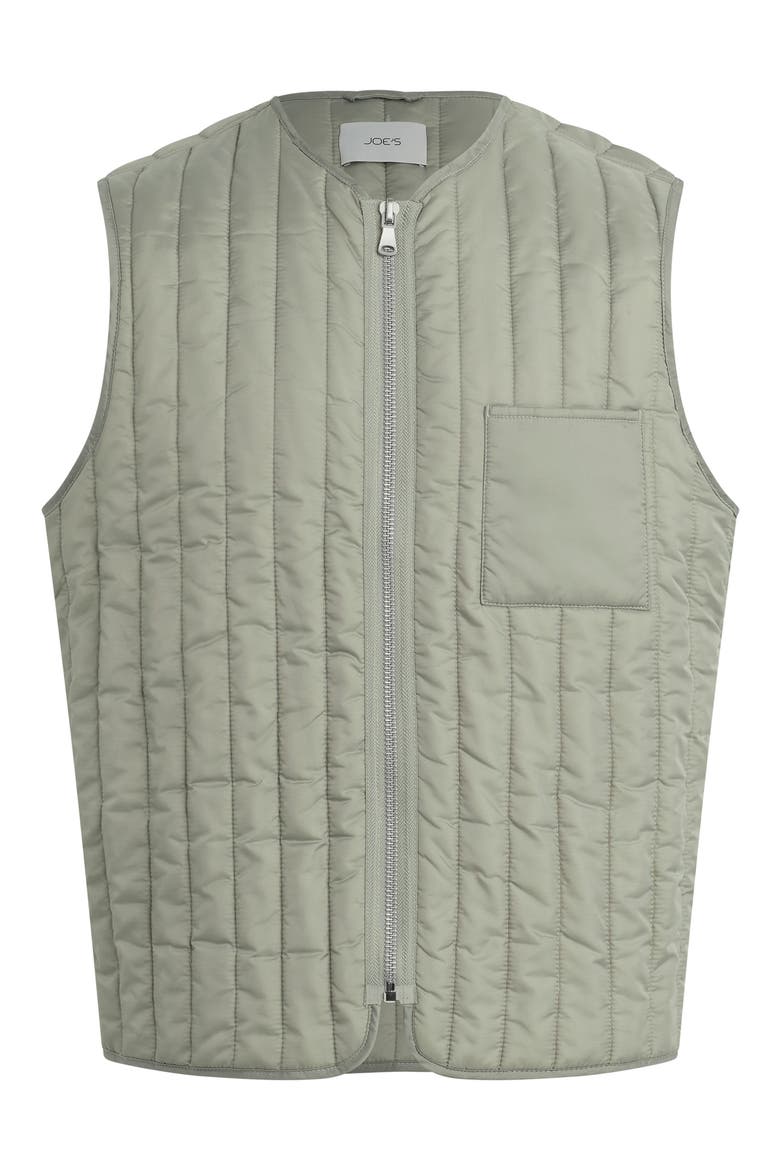 Rory Water Resistant Quilted Vest, Alternate, color, DRIED SAGE