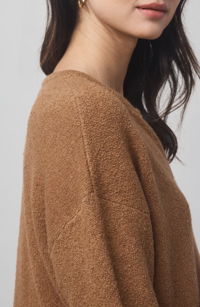 Splendid x @cellajaneblog Bouclé Cardigan, Alternate, color, Caramel