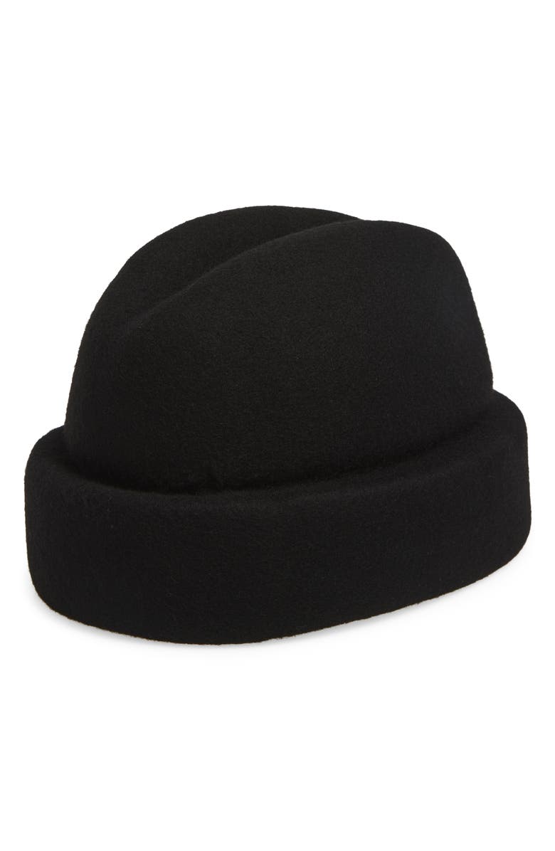 Gigi Burris Millinery Sharina Wool Felt Hat, Main, color, Black