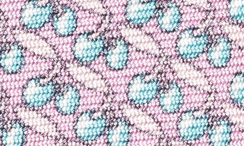 Eton Cherries Print Silk Tie In Medium Pink