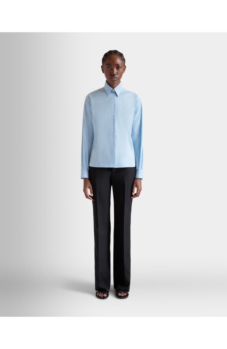 Bally Cotton Long Sleeve Shirt, Alternate, color, Blue