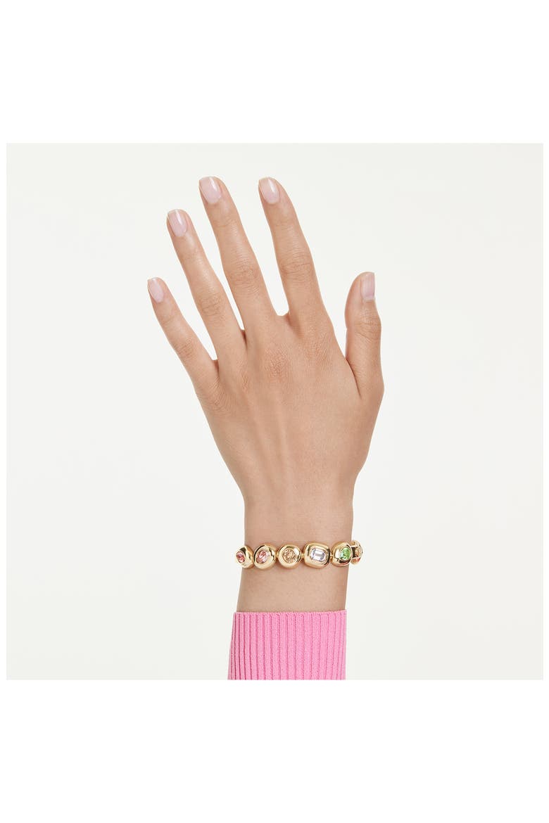 Gema Crystal Bangle Bracelet, Alternate, color, GOLD/ MULTI