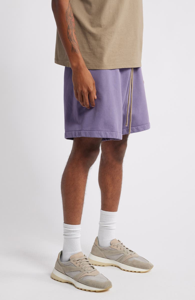 Fear of God Essentials Gender Inclusive Heavy Cotton Fleece Soccer Shorts, Alternate, color, 