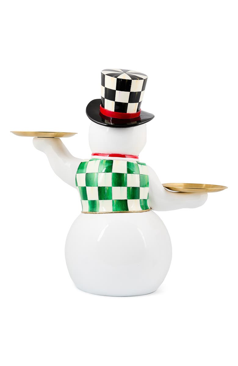 MACKENZIE CHILDS Check It Out Snowman Butler, Alternate, color, White
