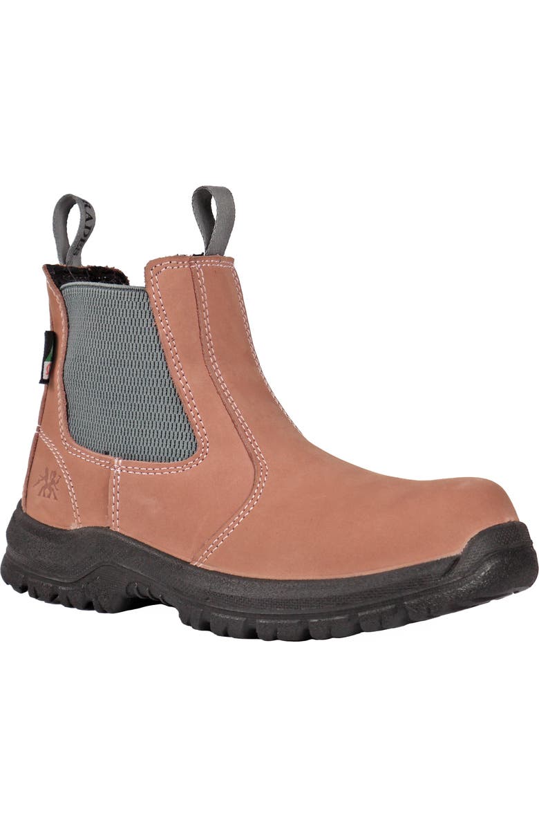 Moxie Trades Moxie Angelina Womens Composite Toe Chelsea Work Boot, Main, color, Pink