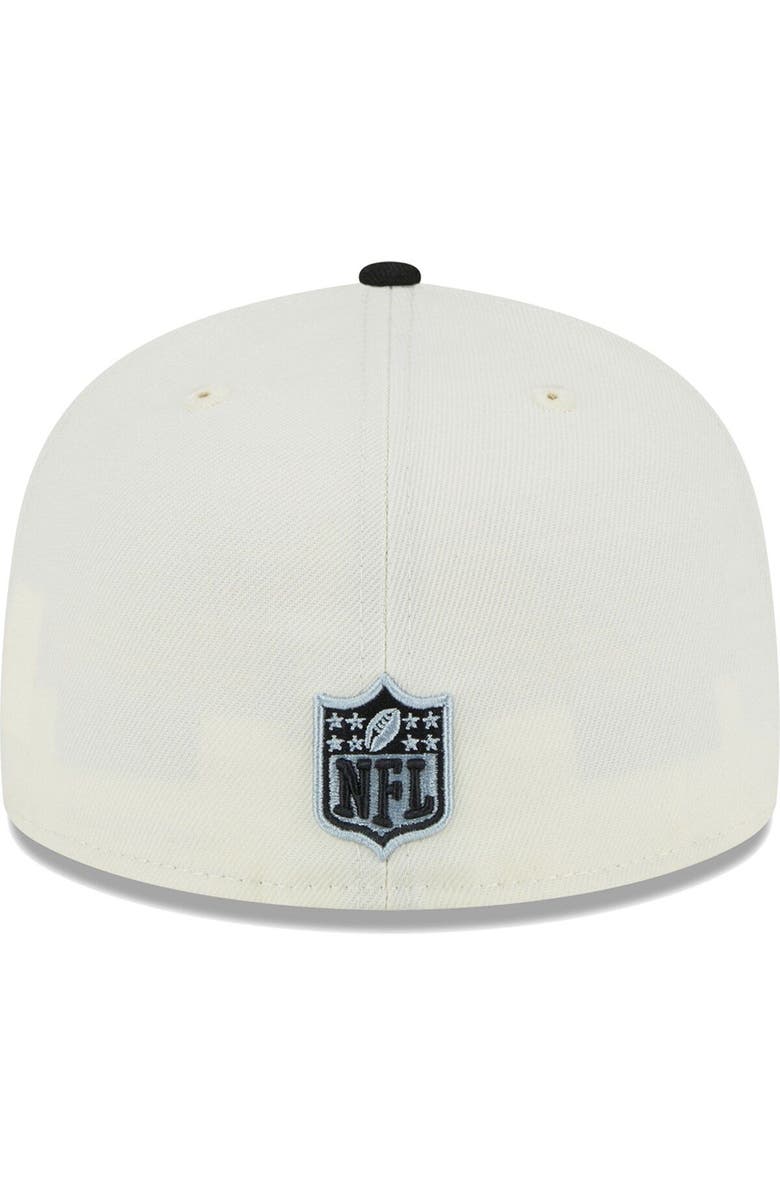 New Era Men's New Era Cream Las Vegas Raiders Retro 59FIFTY Fitted Hat, Alternate, color, 