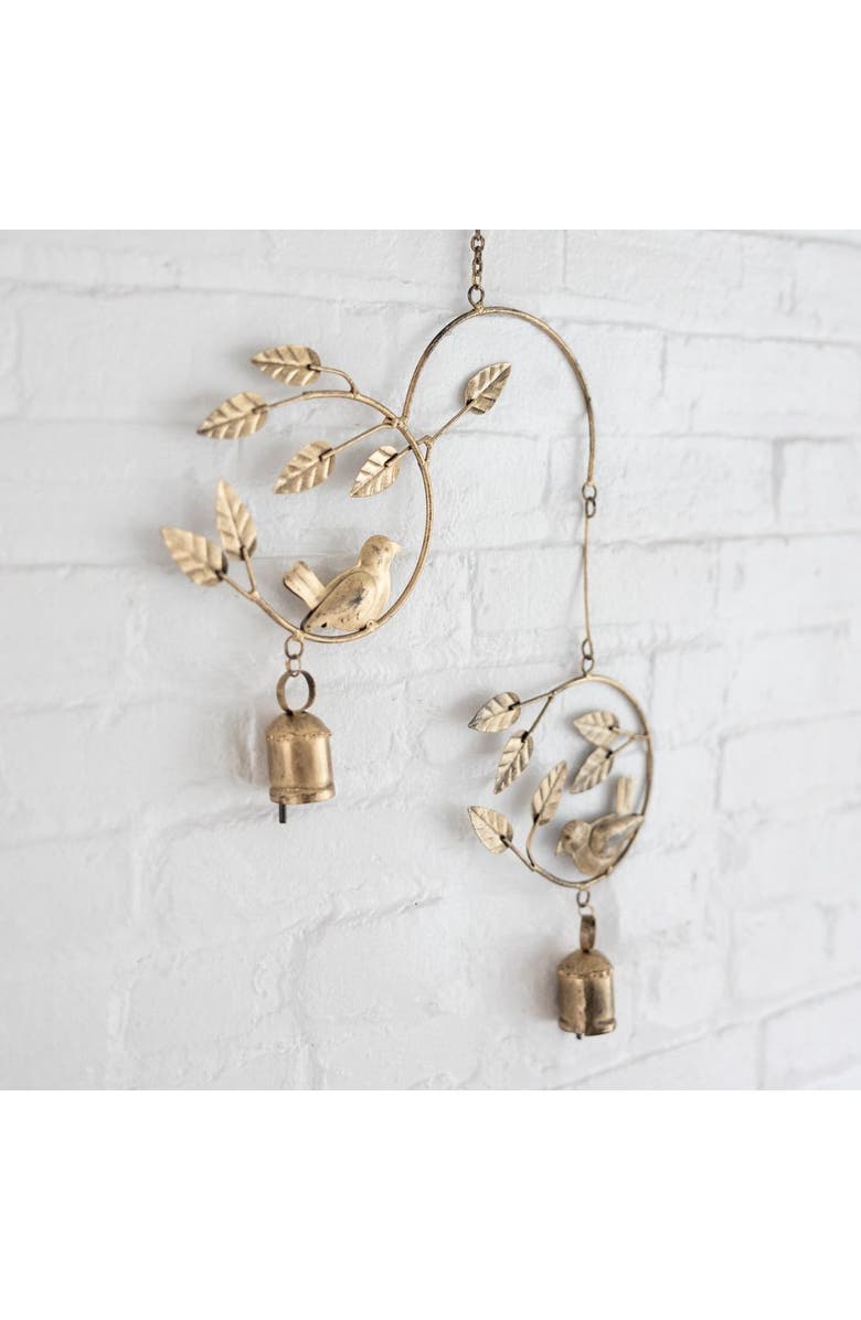 Ten Thousand Villages Pyar Bird Iron Wind Chime, Alternate, color, Multi Color