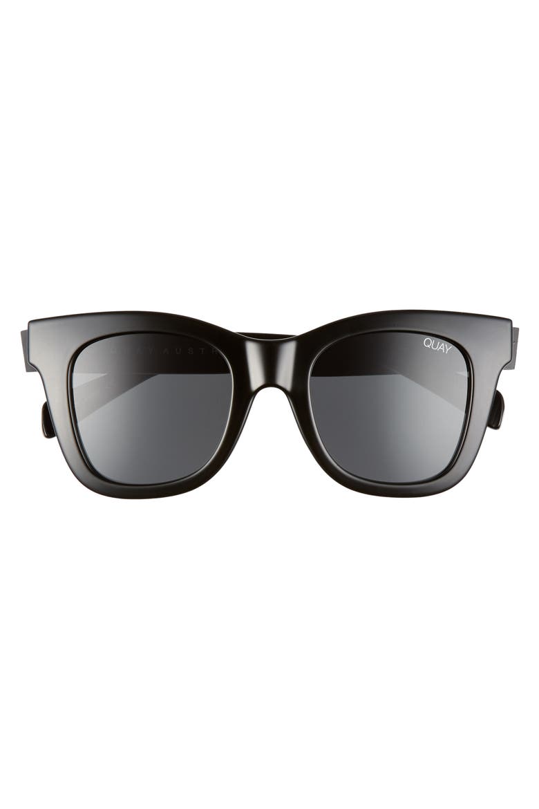 After Hours 51mm Polarized Square Sunglasses, Alternate, color, SHINY BLACK/ SMOKE