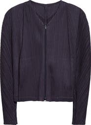 Pleats Please Issey Miyake Lantern Pleated Cardigan