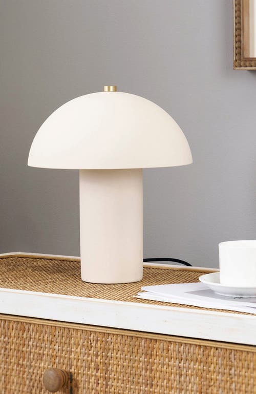 Brightech Alba 10" Cream Ceramic Led Desk Lamp In White