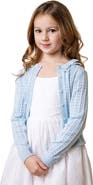 Hope & Henry Girls' Organic Pointelle Bow Cardigan, Kids