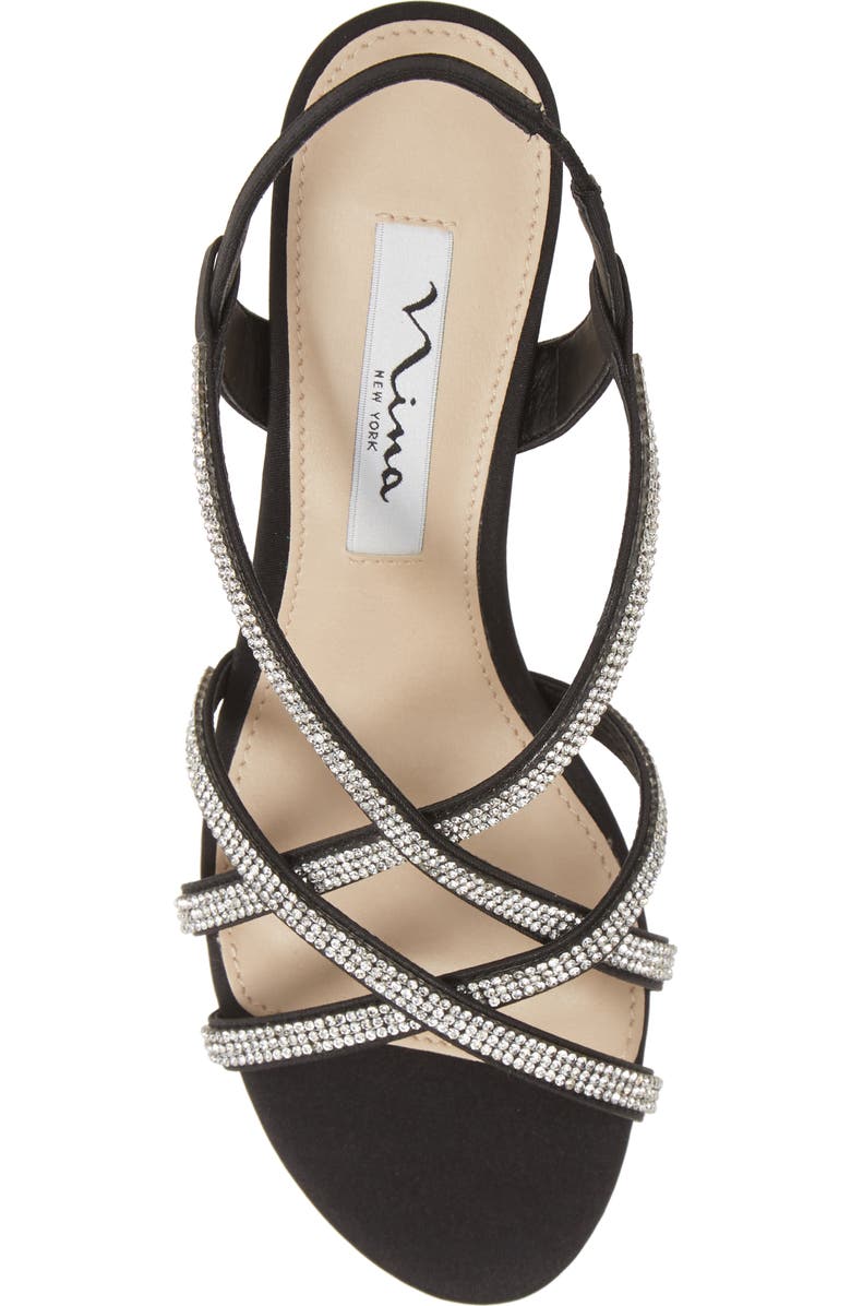Nina Noni Crystal Embellished Slingback Sandal, Alternate, color,