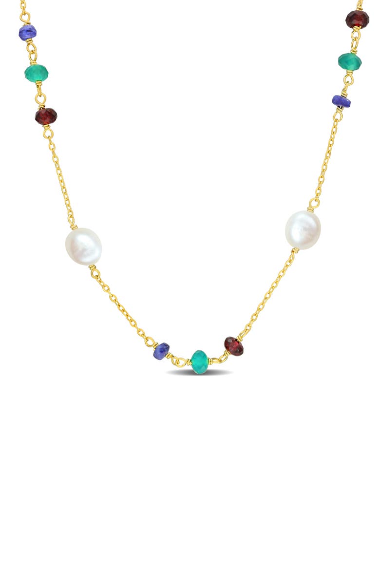 Sapphire & Garnet Necklace, Main, color, GOLD MULTI