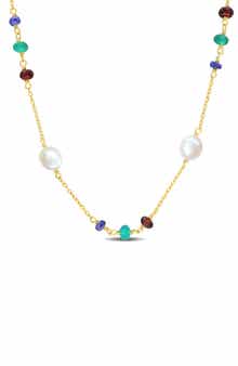 DELMAR Sapphire & Garnet Necklace