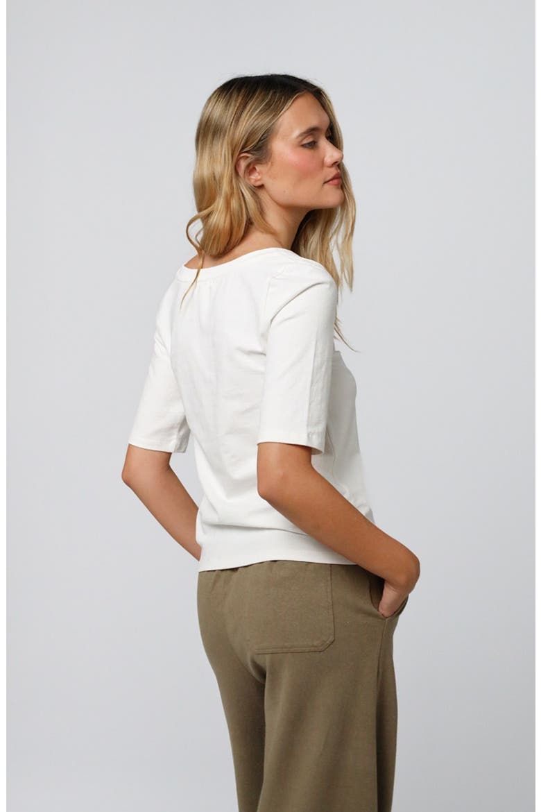 Hemp Essentials Asymmetrical Neckline Tee, Alternate, color, white