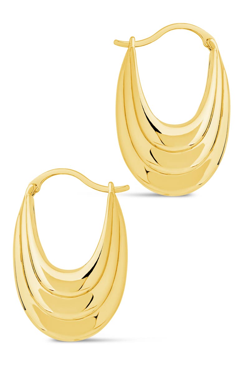 Elodie Hoop Earrings, Alternate, color, GOLD