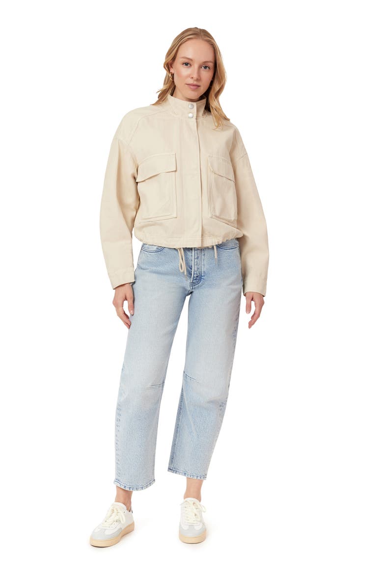 Cropped Utility Jacket, Alternate, color, WHITE CAP GREY