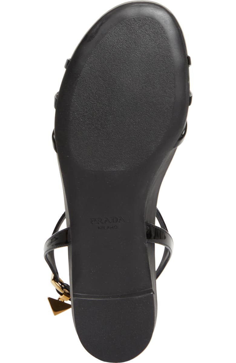 Prada Cage Strap Sandal, Alternate, color, Black