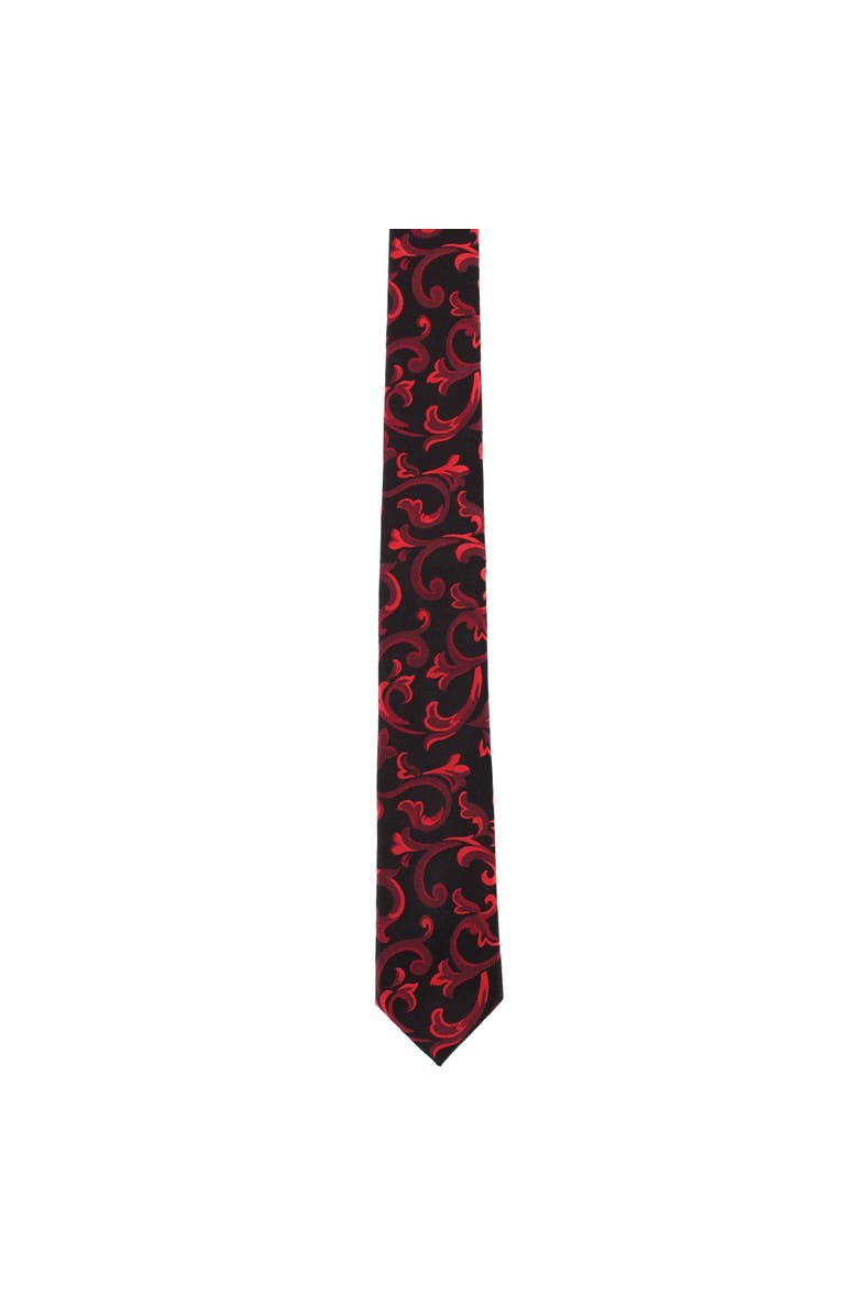 Trafalgar Boy's Christian the Romantic Brocade Silk Necktie, Alternate, color, Red