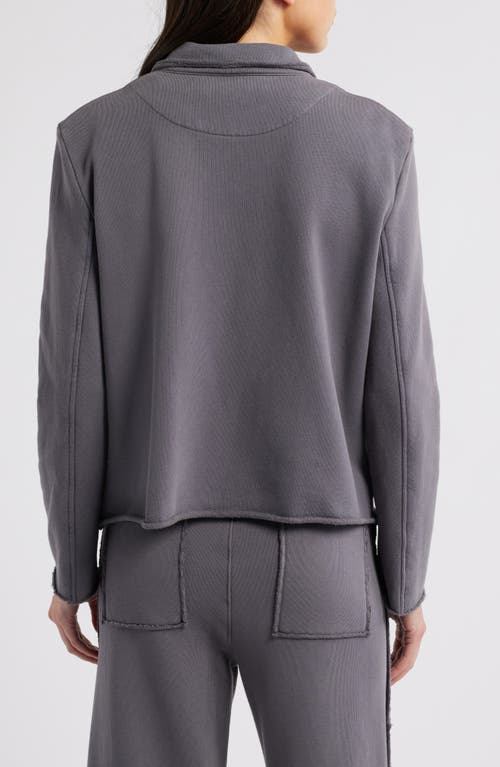 Frank & Eileen Mini Belfast Crop Knit Peacoat In Elephant