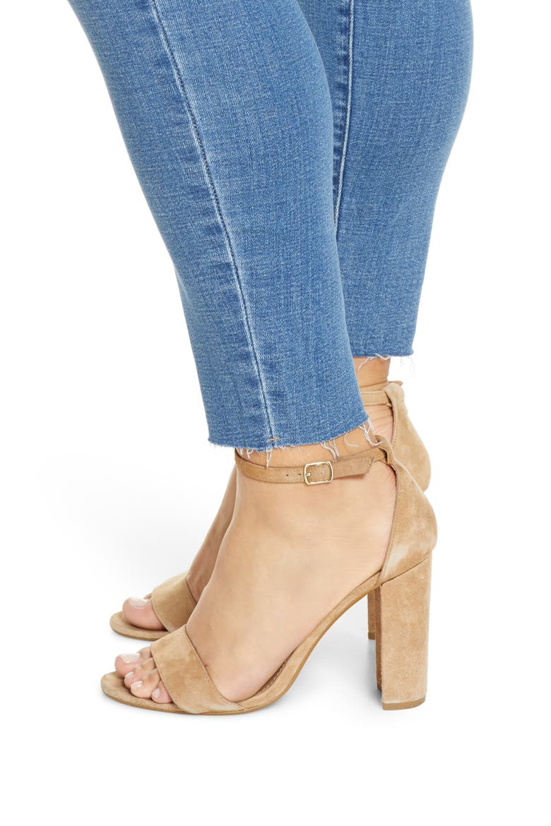 Gia Glider Pull-On Cut Hem Crop Skinny Jeans, Alternate, color, CAPE TOWN
