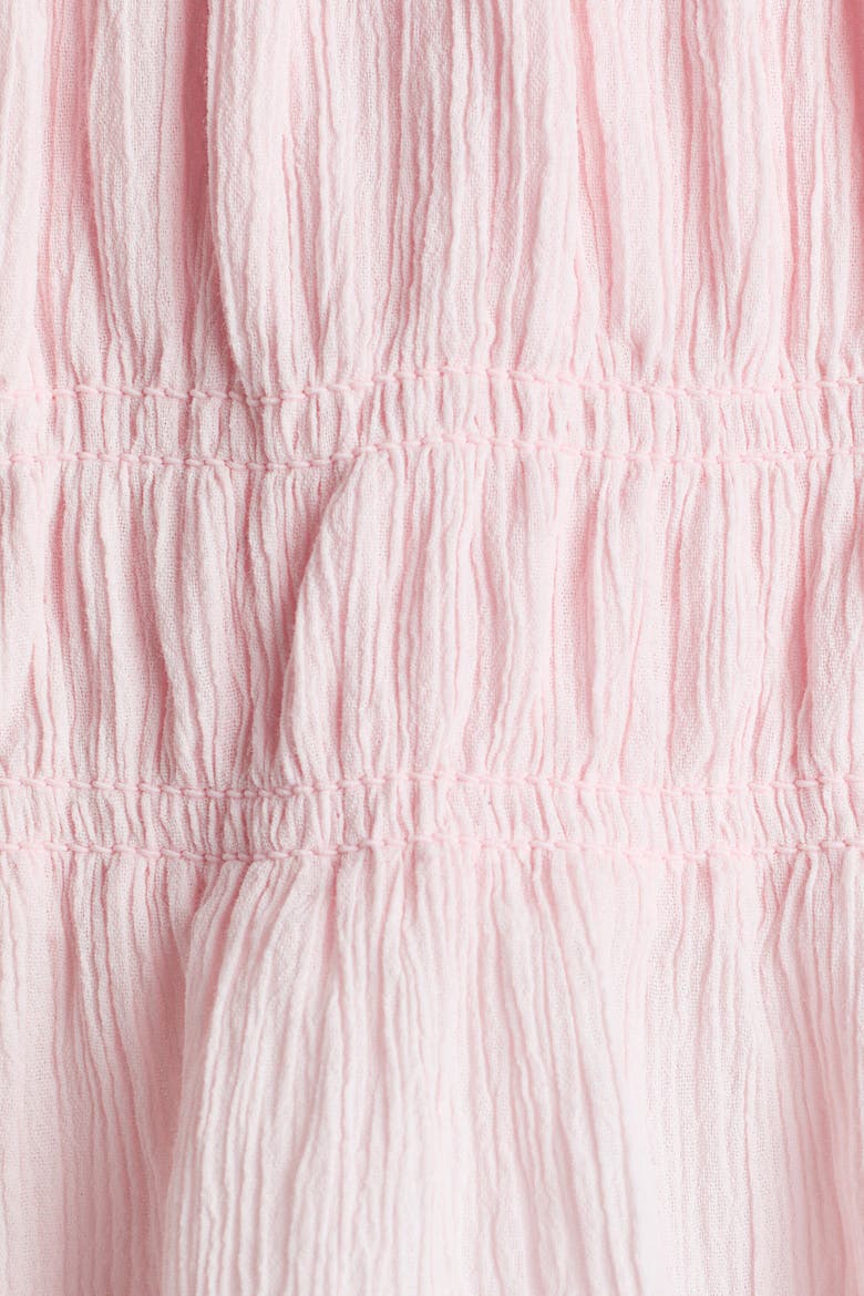 Crinkled Cotton Top, Alternate, color, Light pink