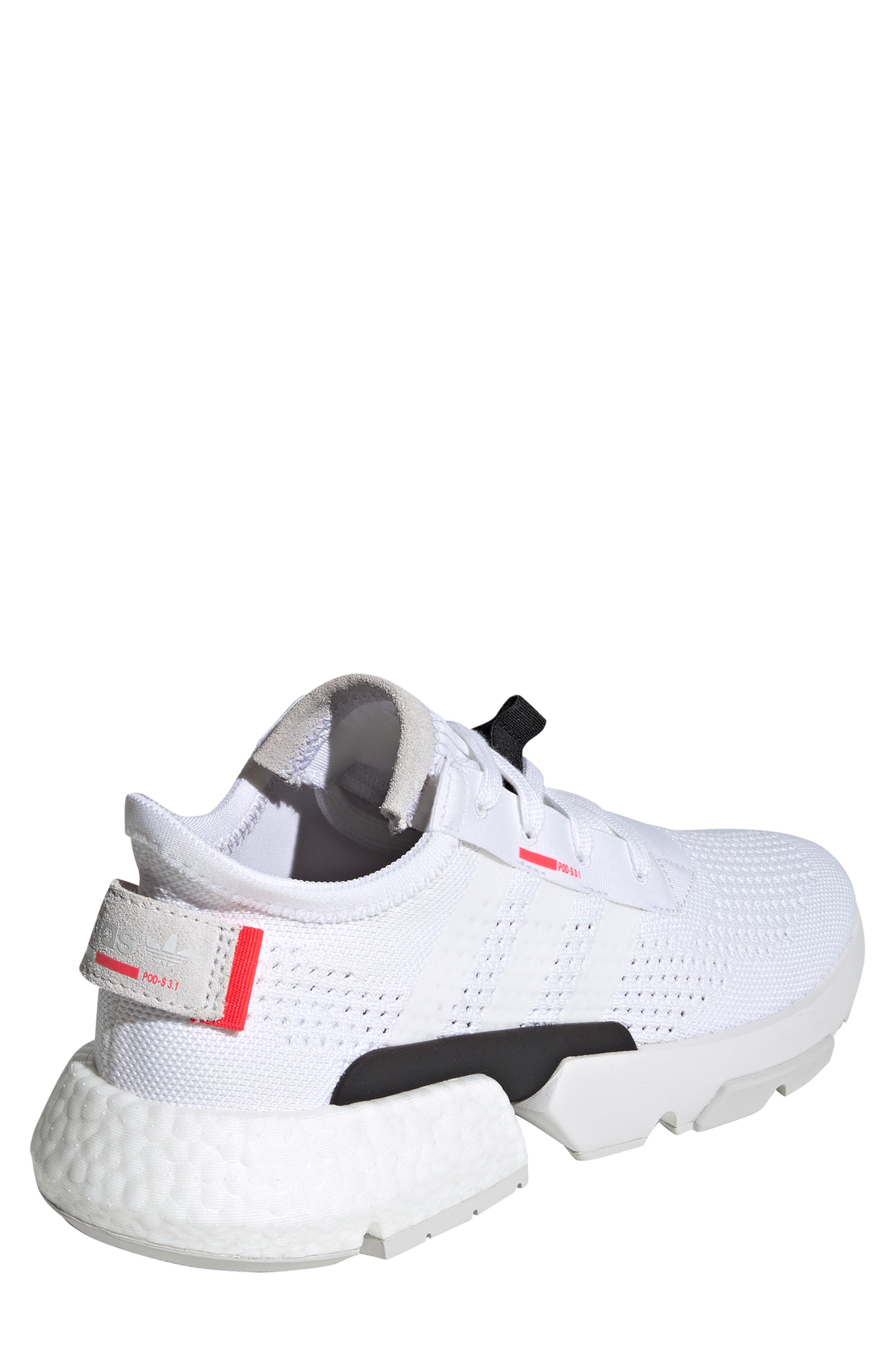 P.O.D. S3.1 Sneaker, Alternate, color, WHITE/ WHITE/ RED