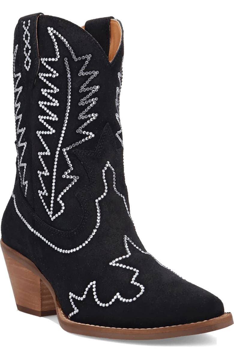 Dingo Tiny Pony Rhinestone Western Boot, Main, color, Black