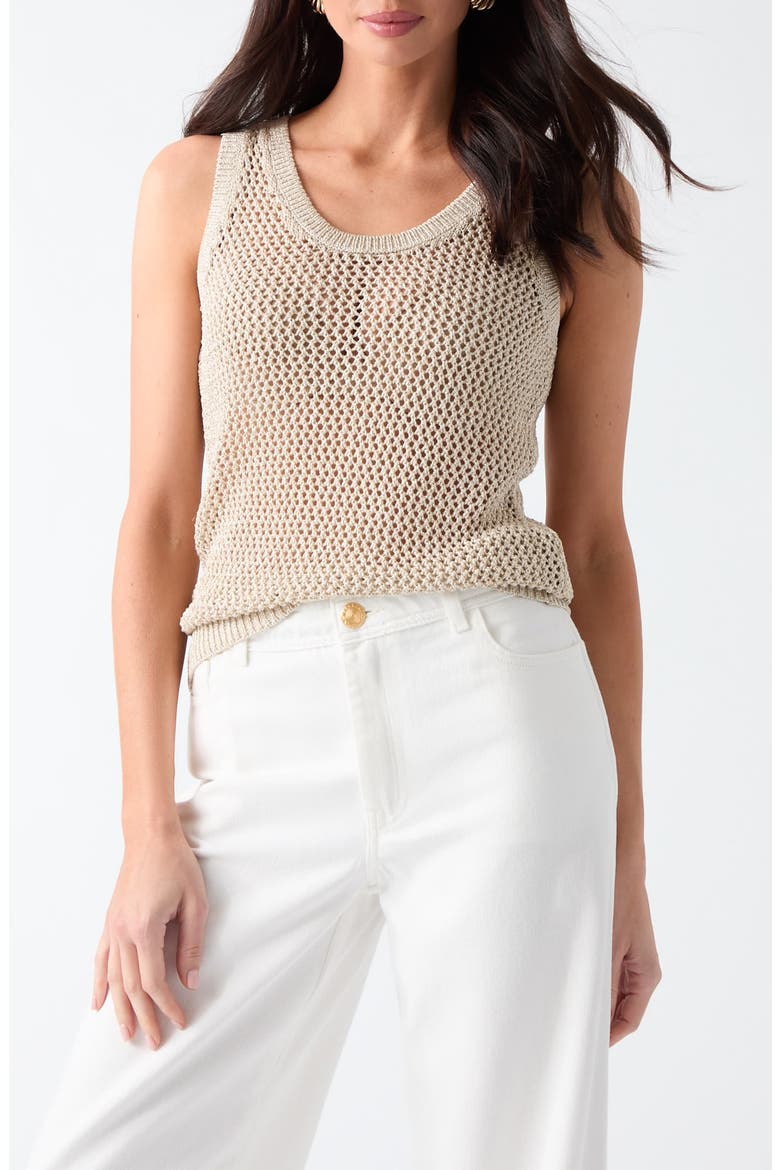 Najat Open Knit Sleeveless Sweater, Main, color, CREAMY GOLD MULTI