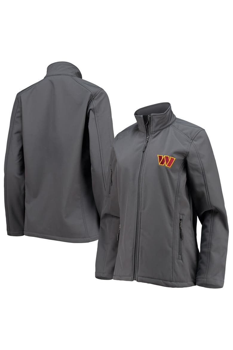 Women's Dunbrooke Gray Washington Commanders Sonoma Softshell Full-Zip Jacket, Main, color, Gray