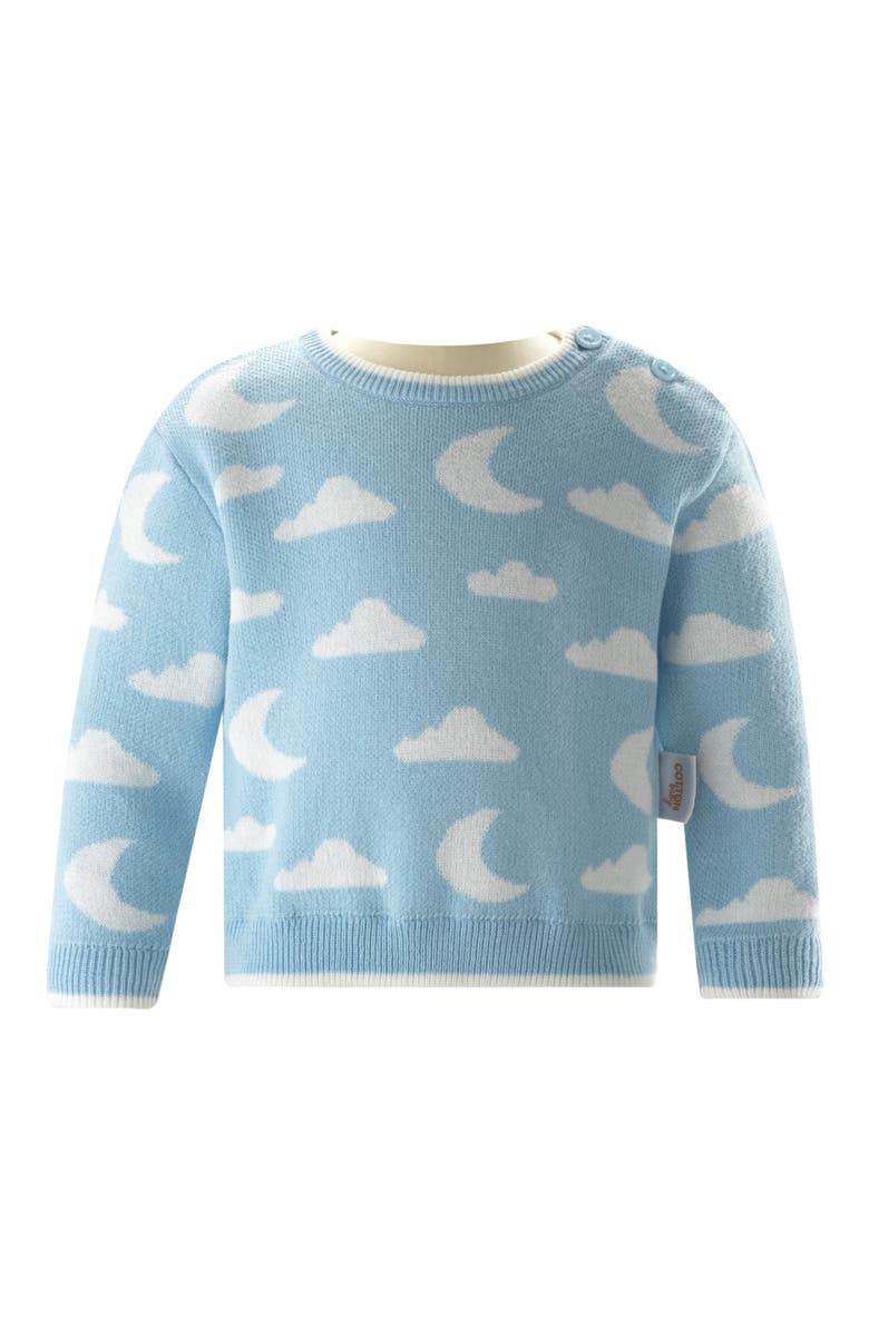 Rachel Riley Cloud & Moon Knit Sweater & Leggings Set, Alternate, color, Blue