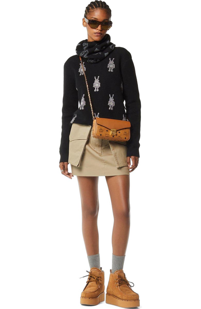 MCM Tracy Crossbody in Visetos Leather Mix, Alternate, color, Cognac